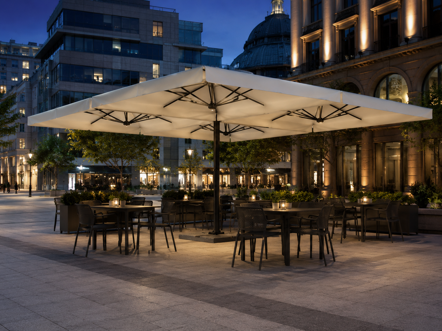 UrbanShade Modular Commercial Umbrella system
