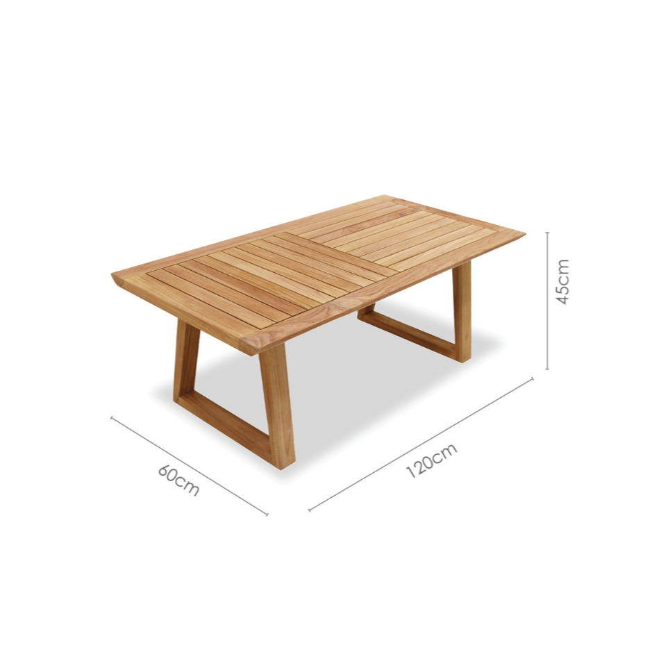 Agate Teak and Rope 4pc Seating Set