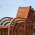 Catalina Stacking Wood Armchair - 4 Piece