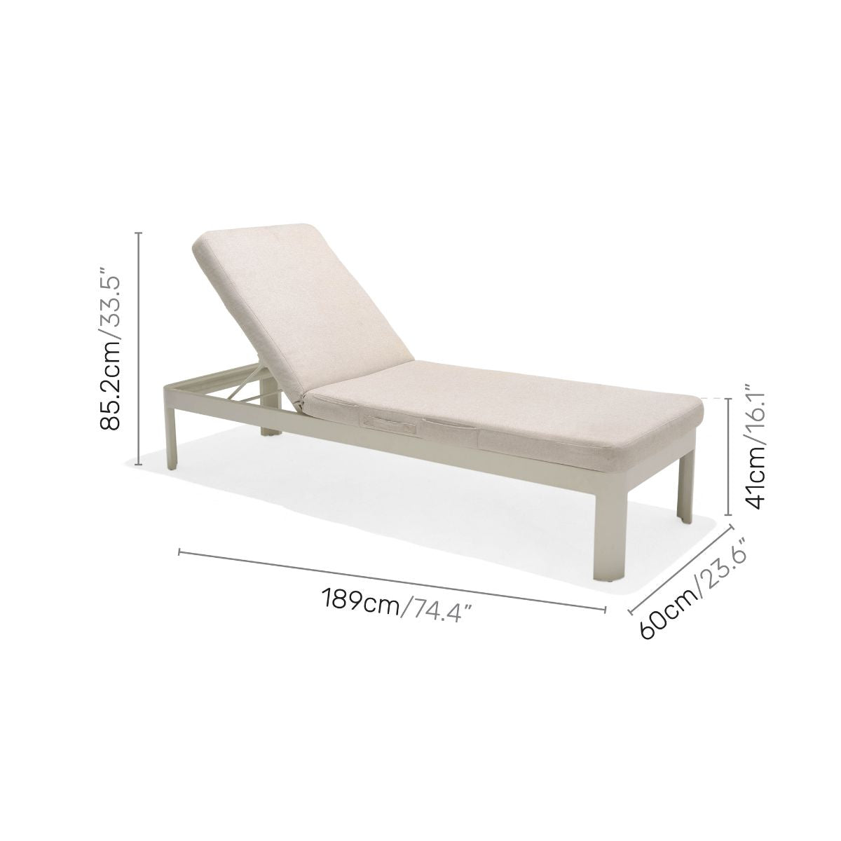 Portals Light Sun Lounger - 1pc