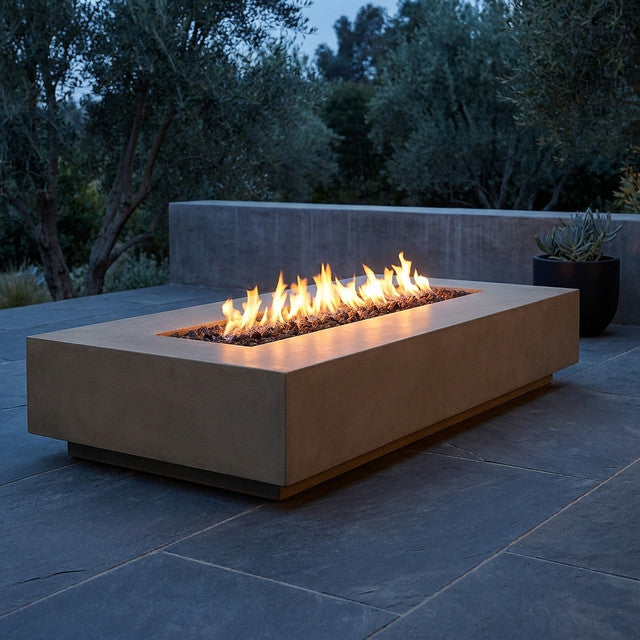 Monolith CastStone Linear Fire Table — Studio Shot