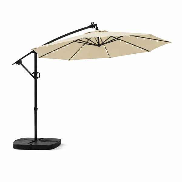 Solaraire Nocturne Solar-LED Cantilever Umbrella