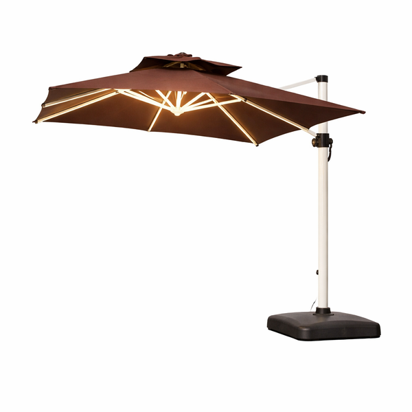 EmberVale LumenArc Cantilever Patio Umbrella