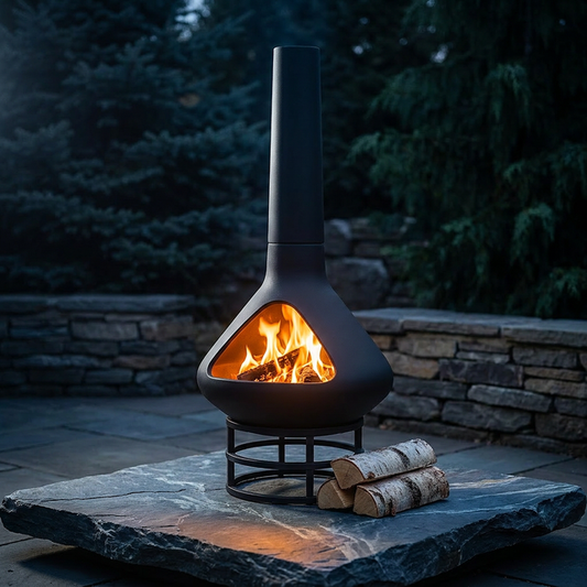 EmberCraft Nova Chiminea Fire Pit — Studio Shot