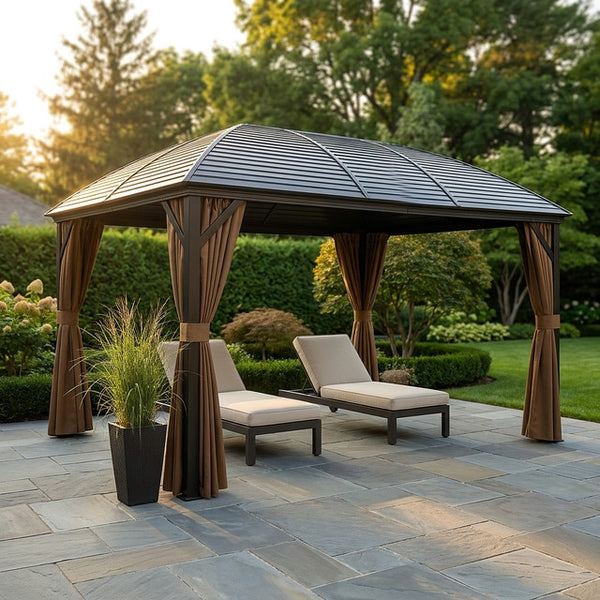 IronHarbor Royale 10x13 Aluminum Hardtop Gazebo — Studio Shot