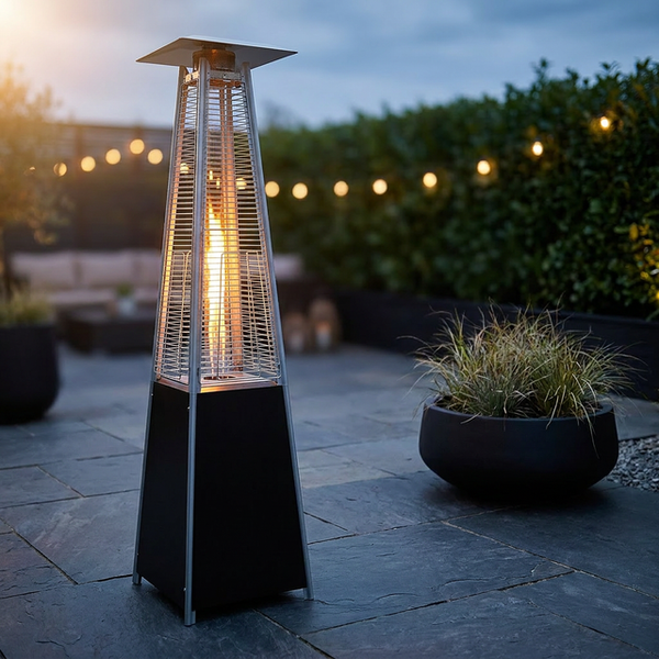 SolaraFlame Pyramid Patio Heater — Studio Shot
